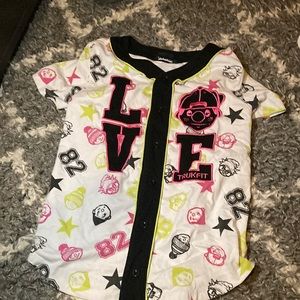 Trukfit button up girls shirt size L(12-14)